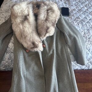 Montaldo’s Jackets & Coats Vintage ‘Montaldo’s Gray Regency Cashmere Fur Coat